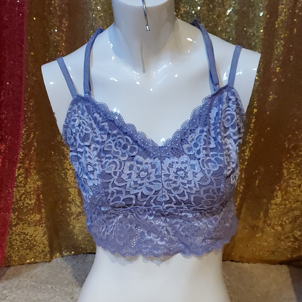 Deesse Lingerie Lavender Lace Double-Strap Bralette